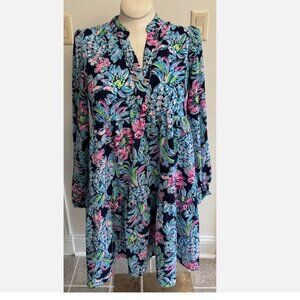 LILLY PULITZER WINONA STRETCH DRESS PINEAPPLE PARADISE SIZE MEDIUM